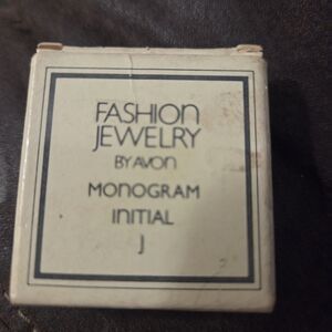 Vintage 1983 Avon Monogram Initial J Pendant Necklace New In Box